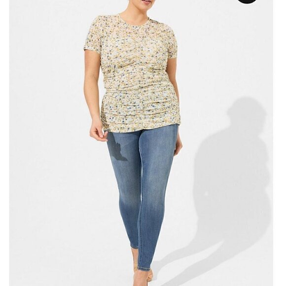 Torrid Stretch Mesh Ruched Top - Medium/Large, NWT - Picture 4 of 7